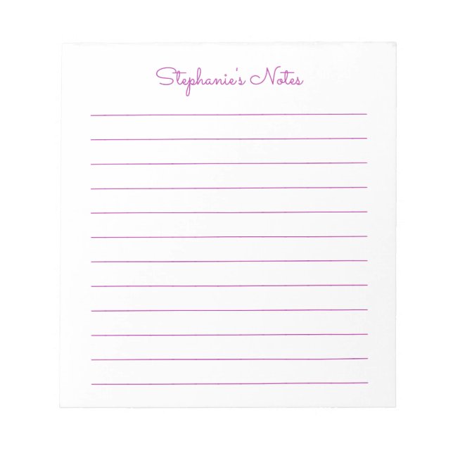 Personligen Rosa i Mörken Elegant Lintrad  Anteckningsblock (Framsida)