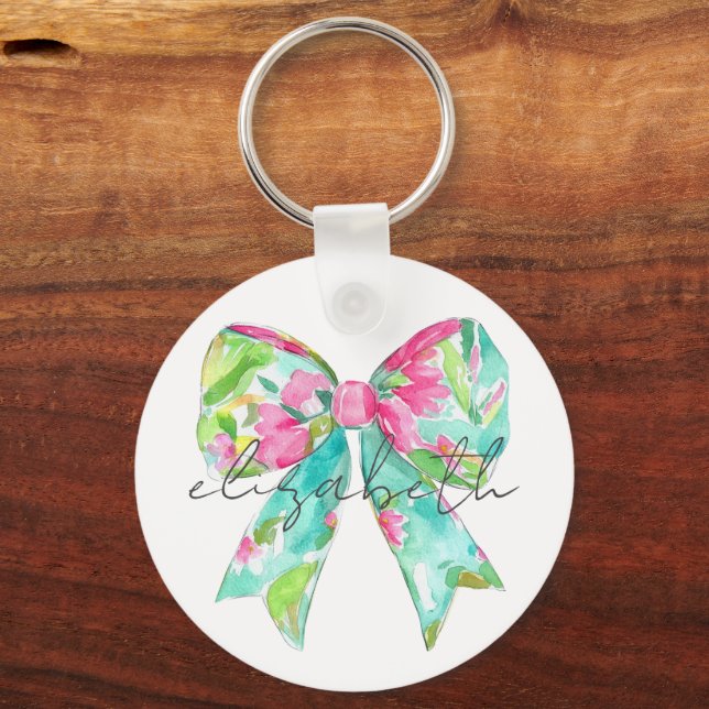 Personligen Rosa och Grönt i disketteringsfack Nyckelring (Framsida)