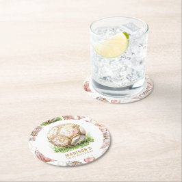 Personligen Rosegold för fotboll Underlägg Papper Rund