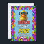Personligen Rubber Anka Cute Birthday Inbjudan Kid<br><div class="desc">🦆 Dive i Quacky Roligt med vår Rubber Anka Födelsedagsfest inbjudan! 🎂 få redo för en fantastisk bra! Vår Rubber Anka Födelsedagsfest inbjudan är perfekten för att göra vågar av upphetsning för din lilla speciella dag. 🌊 🐥 dessa förtjusande inbjudningar är charmerande illustrationer av gummi anka, som gör det möjligt...</div>