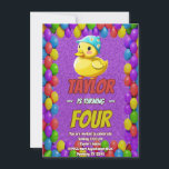 Personligen Rubber Anka Cute Birthday Inbjudan Kid<br><div class="desc">🦆 Dive i Quacky Roligt med vår Rubber Anka Födelsedagsfest inbjudan! 🎂 få redo för en fantastisk bra! Vår Rubber Anka Födelsedagsfest inbjudan är perfekten för att göra vågar av upphetsning för din lilla speciella dag. 🌊 🐥 dessa förtjusande inbjudningar är charmerande illustrationer av gummi anka, som gör det möjligt...</div>