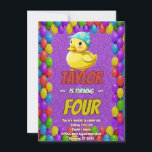 Personligen Rubber Anka Cute Birthday Inbjudan Kid<br><div class="desc">🦆 Dive i Quacky Roligt med vår Rubber Anka Födelsedagsfest inbjudan! 🎂 få redo för en fantastisk bra! Vår Rubber Anka Födelsedagsfest inbjudan är perfekten för att göra vågar av upphetsning för din lilla speciella dag. 🌊 🐥 dessa förtjusande inbjudningar är charmerande illustrationer av gummi anka, som gör det möjligt...</div>