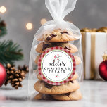 Personligen Rustic Play-julgranar Runt Klistermärke<br><div class="desc">Lägg till en elegant vid helgdag med de här märkrna. Fästmärken med rödfladda,  röda bär,  skript och modern typografi används. Dessa klistermärken kommer att fästas väl vid alla yta - plastpåsar,  pappra presentpåsar,  kartong eller glas.</div>