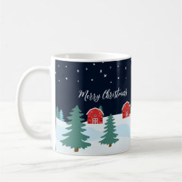 Personligen Rustic White jul Kaffemugg