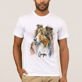 Personligen Sable Sheltie Painting T Shirt