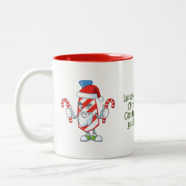 Personligen Santa Candy cane Två-Tonad Mugg
