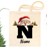 Personligen Santa i familjen Monogramme Tygkasse<br><div class="desc">Fira julens magi med vår Monogrammed-Personlig jultomte-bag, perfektens tillbehör för att sprida festlig cheer. Den här snygga väskan är en tankfull familjeflykt med personlig som ger dig en charmig monogrammad design som ger helgdag festligheter en aning värme. Designat både för stil och för det praktiska, är julmonogrammet namn i säcken...</div>
