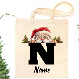 Personligen Santa i familjen Monogramme Tygkasse