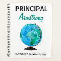 Personligen School Principal Watercolor Globe