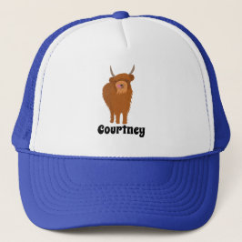 Personligen Scottish Highland Cattle Cow Graphic Keps