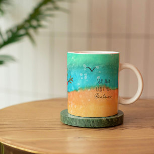 Personligen Seas och Hälsning Jul Kaffemugg
