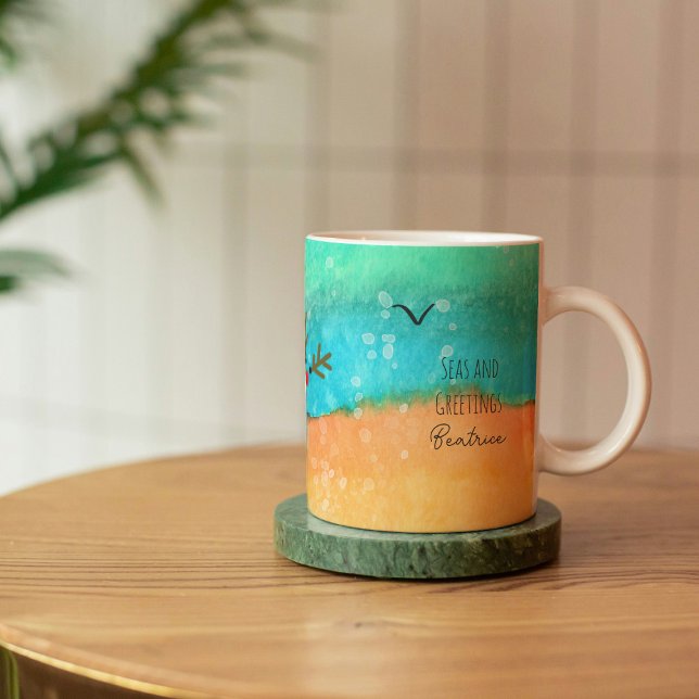 Personligen Seas och Hälsning Jul Kaffemugg (Skapare uppladdad)