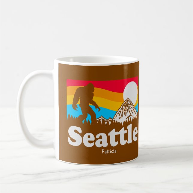 Personligen Seattle Big Foot/Sasquatch Kaffemugg (Vänster)