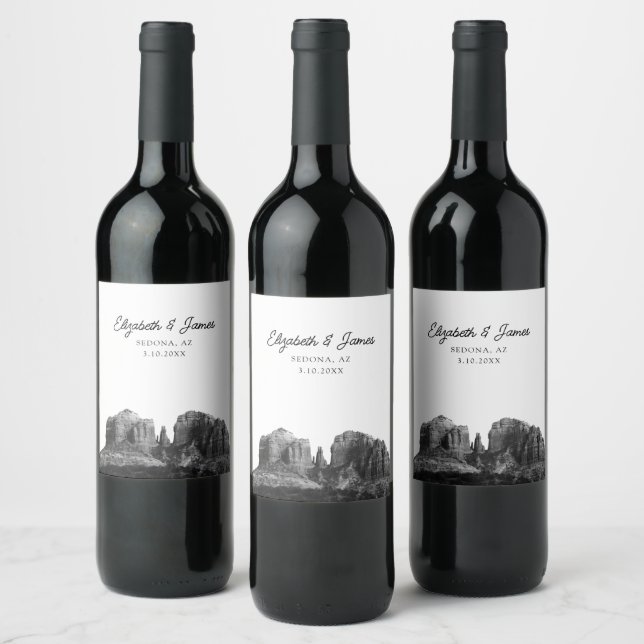 Personligen Sedona Wedding Favor Arizona Vinflaska Etikett (Flaskor)