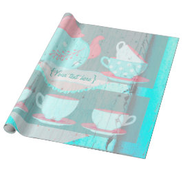 Personligen Shabby-Chic i Party i Birthday Tea Presentpapper