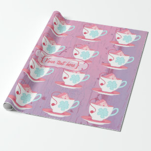Personligen Shabby-Chic i Party i Birthday Tea Presentpapper