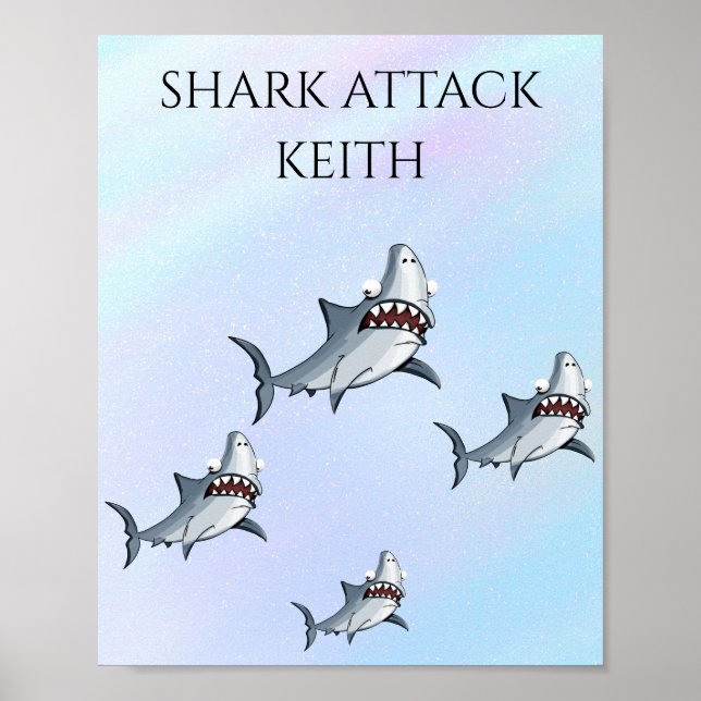 personligen "SHARK ATTACK" POSTER (Framsidan)