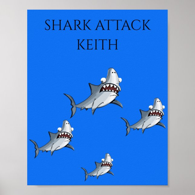 personligen "SHARK ATTACK" POSTER (Framsidan)