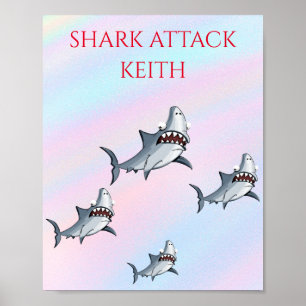 personligen "SHARK ATTACK" POSTER