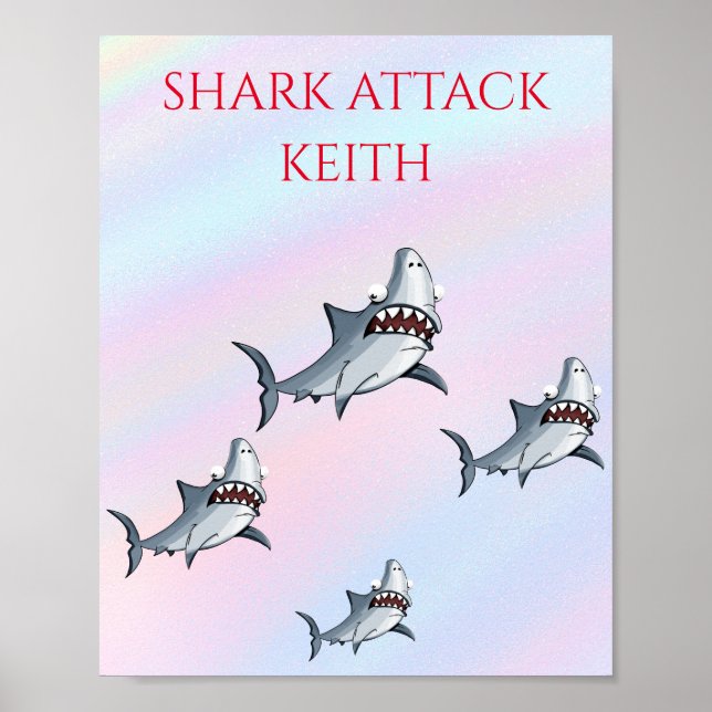 personligen "SHARK ATTACK" POSTER (Framsidan)