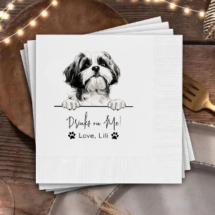 Personligen Shih Tzu Hund Anpassningsbar drar på m Pappersservett