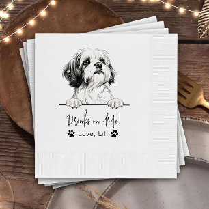 Personligen Shih Tzu Hund Anpassningsbar drar på m Pappersservett