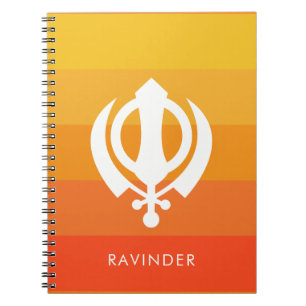 Personligen Sikh Khanda Symbol för anteckningsbok