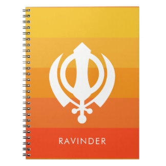 Personligen Sikh Khanda Symbol för anteckningsbok