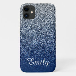 Personligen Silver Navy Glitter Ombre