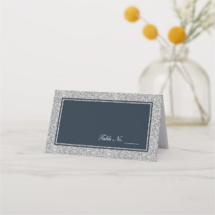 Personligen Silver och Glitter Placeringskort