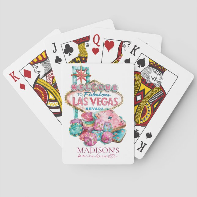 Personligen Sin City Bachelorette Casinokort (Baksidan)