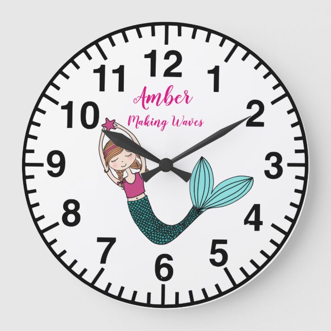 personligen sjöjungfru Clock namn väljer sjöjungfr Stor Klocka (Framsida)