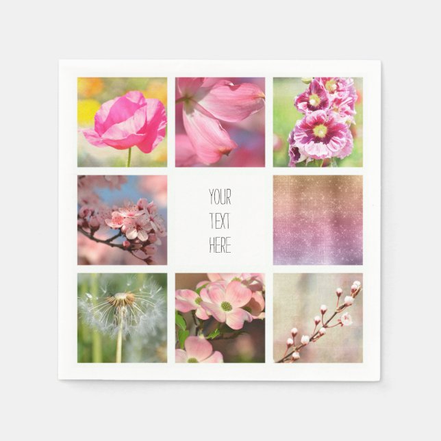 Personligen Skapar din egen fotokollage Pappersservett (Framsidan)