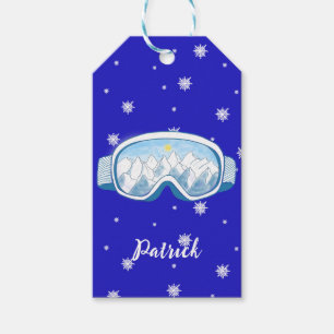 Personligen Ski Goggles Snowflake Dance Presentetikett