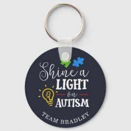 Personligen skina ett ljus på Autism Matching Team Nyckelring