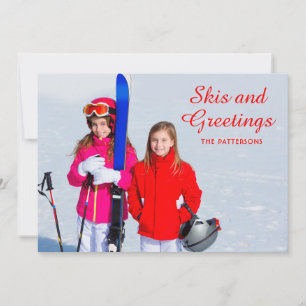 Personligen Skis och Hälsning Photo   Jul
