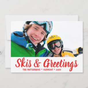 Personligen Skis och Hälsning Photo Jul