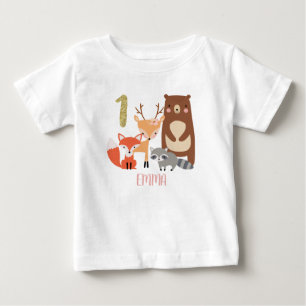 Personligen Skogsmark för barn 1:a födelsedagen T Shirt