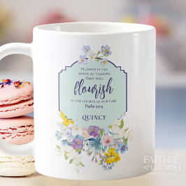 Personligen SkriptVår Blommigt i elegant Kaffemugg