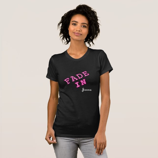 Personligen Skrivare "FADE IN" T Shirt (Hel framsida)