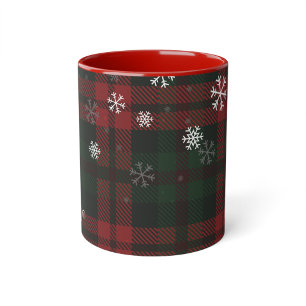 Personligen Snöflingor Helgdag, julafton Två-Tonad Mugg