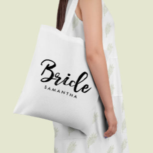 Personligen snyggt Script "Bride" Tygkasse