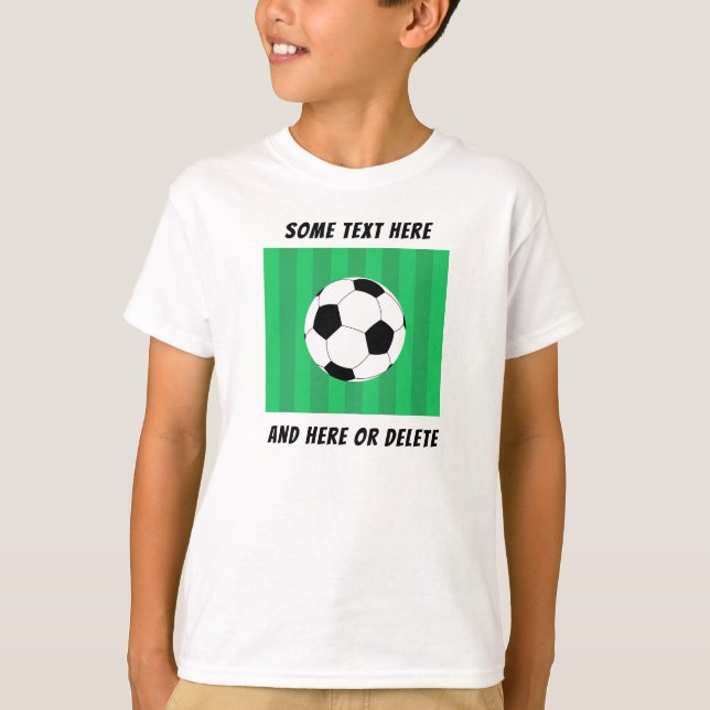Personligen Soccer Ball Fält T Shirt (Framsida)