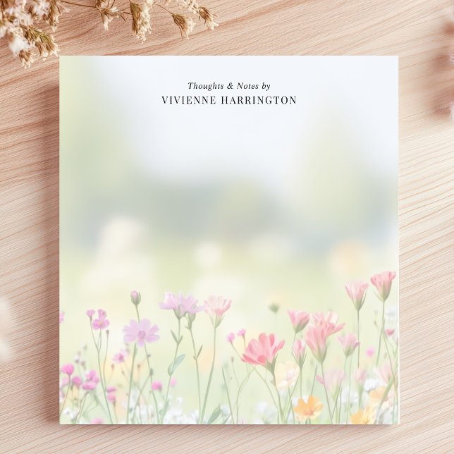 Personligen Soft Wildblomma Meadow Anteckningsblock (Skapare uppladdad)