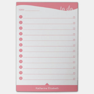 Personligen som ska göras, listar - rosor post-it block