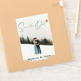 Personligen Spara datumfoto i modern tid Klistermärken