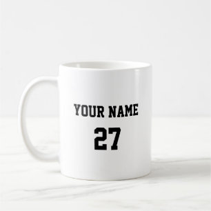 Personligen Sport Namn och nummer Kaffemugg