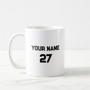 Personligen Sport Namn och nummer Kaffemugg