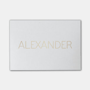 Personligen stencilerar stilsortsAlexander guld Post-it Block