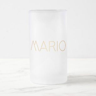 Personligen stencilerar svart för stilsortsMario Frostat Ölglas